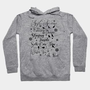 Soft Snow Poem in Dark Font Hoodie